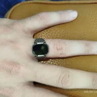 انگشتر نقره عقیق مشکی