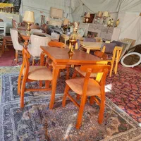 تولیدی میز نهارخوری چهار نفره مربع چوب ضخیم