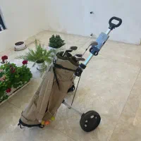 کیف و دسته بازی گلف همراه چرخ دستی (Golf)