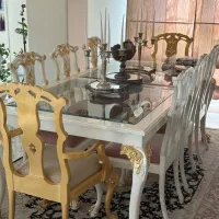 میز نهارخوری چوب راش مدل چپندل