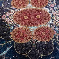 پنج تیکه رومیزی مخمل در حد نو