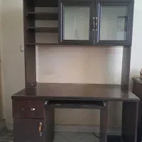میز کامپیوتر و تحریر با کتابخانه