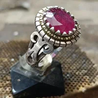 انگشتر یاقوت سرخ اصل معدنی بشرط