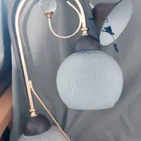 چهار عدد لوستر حبابدار و یک عدد لوستر کیتی