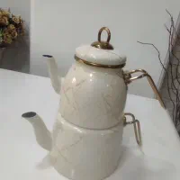 کتری قوری لعابی کف چدن