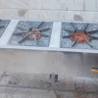اجاق گاز ۴ شعله و یک عدد دیگ تمام استیل چهار دسته