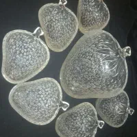 آجیل خوری آلمانی طرح توت فرنگی هفت پارچه نو