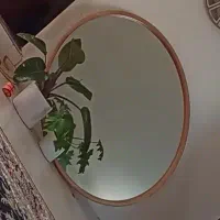 آینه قدی گرد چوب راش