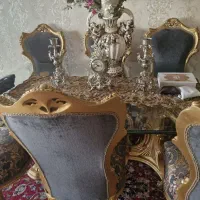 مبل ورق طلا 9 نفره و ناهار خوری 8 نفره
