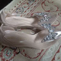 کفش مجلسی نو سایز ۳۸ نقره ای ۱/۲۰۰ نارنجی ۷۰۰