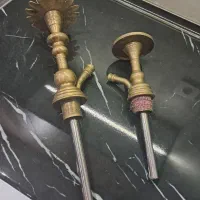 دو عدد تنه برنجی قلیون