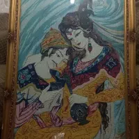 تابلو لیلی مجنون دربعضی جاهاش منجق دوزی شده