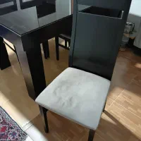 ناهارخوری ۶نفره چوبی باشیشه