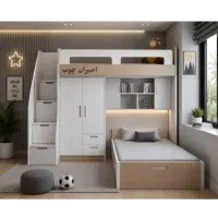 تخت دوطبقه کمد دار و جادار/چکی