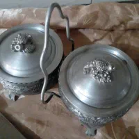 سرویس چایخوری پیوتر و سرویس سماور  قلمکاری