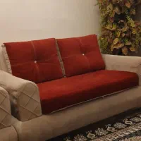 مبل راحتی ۷ نفر رنگ زرشکی