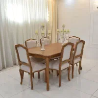 میز و صندلی غذا خوری ۶ نفره چوب تمام راش