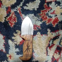 چاقو دسته چوبی تیغه فولادی 10 سانتی باغلاف رایگان