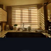 پرده زبرا سایه تاریک و روشن