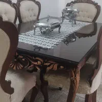 میز نهارخوری.منبت.۶ نفره