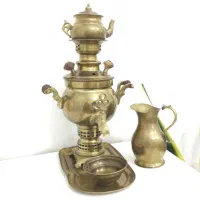 سماور ذغالی برنجی