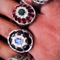 انگشتر جواهری نقره نو