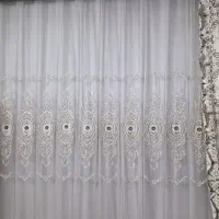 پرده حال پذیرایی همراه با دستک مدل دار