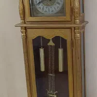 ساعت ایستاده طلایی چوبی شیک