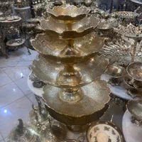 شیرینی خوری سه طبقه برنزی هندی