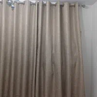 پرده پانچ کنفی سالم و تمیز، رنگ نسکافه ای