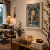 تابلوی ماه تولد ومگنت شیشه ای و جا کلیدی چوبی