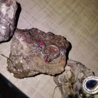 انگشتر ست و نیم ست نقره یاقوت عقیق