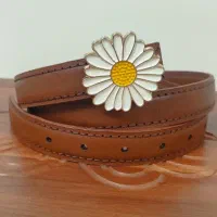 کمربند زنانه چرم گاوی