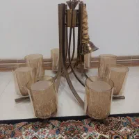 لوستر 8 شاخه شامپاینی رنگ ثابت