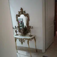 اینه و شمعدان وساعت برنجی