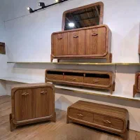 میز تلویزیون و آینه کنسول لاکچری شهرآرا