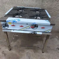 اجاق‌گاز ۴شعله و۳شعله پایه دار صنعتی استیل