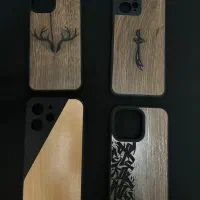 گارد گوشی سیلیکونی کار چوب با طراحی دلخواه