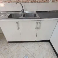 فروش کابینت زیر سینک همراه سینک، شیر، گاز و هود