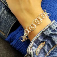 دستبندهای نقره شانل 925