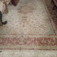 یه جفت فرش ۹متری مشهد۵۰۰شانه تمام نخ کرم