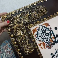 تابلوفرش منبت تمام چوب بزرگ