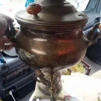 سماور زغالی برنجی ۳مهر