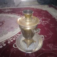 سماور مسی روسی بایه سینی‌ مسی