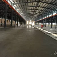 بتن ریزی کف با ماله پروانه ودستگاه تراز لیزری