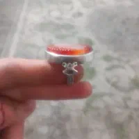 انگشتر عقیق سلیمانی خطی قدیمی
