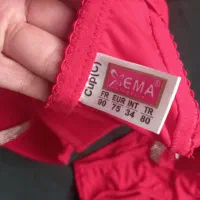ست شورت و سوتین قرمز نگین دار برند Ema