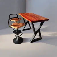 میز نهار خوری چوب سنجد پایه کد ۷