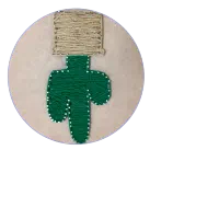 کاردستی کاکتوس با نخ روی چوب