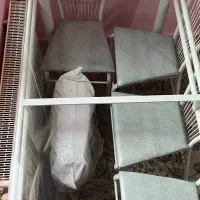 میز نهار خوری فلزی شش نفره